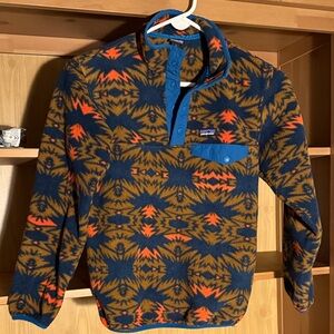 Patagonia Synchilla Fleece in Blue and Orange